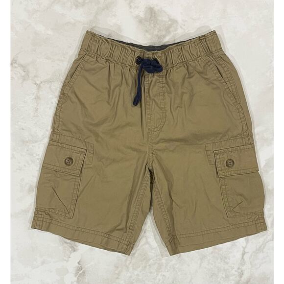 Boys Lands End Khaki Cargo Shorts Size 7 - Picture 1 of 5